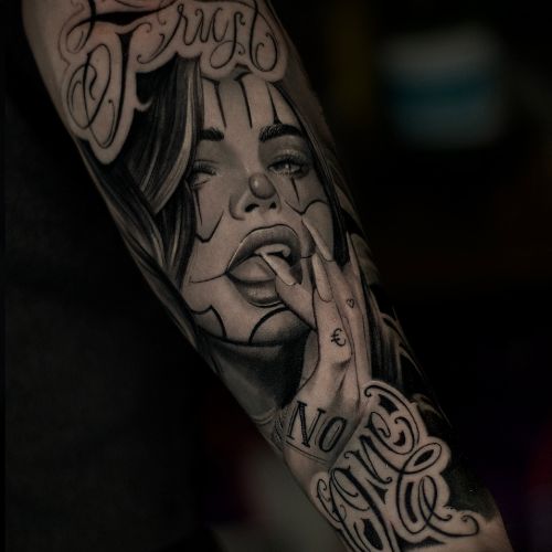 tatuaggio stile chicano