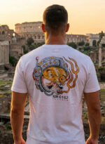 T-Shirt Stampa Giapponese Cyber Oni Cottone Premium