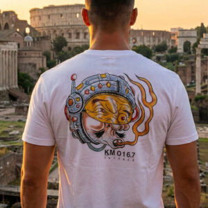 T-Shirt Stampa Giapponese Cyber Oni Cottone Premium