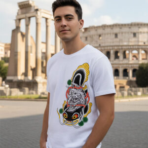 T-Shirt Stampa Giapponese “Hannya Namazu”